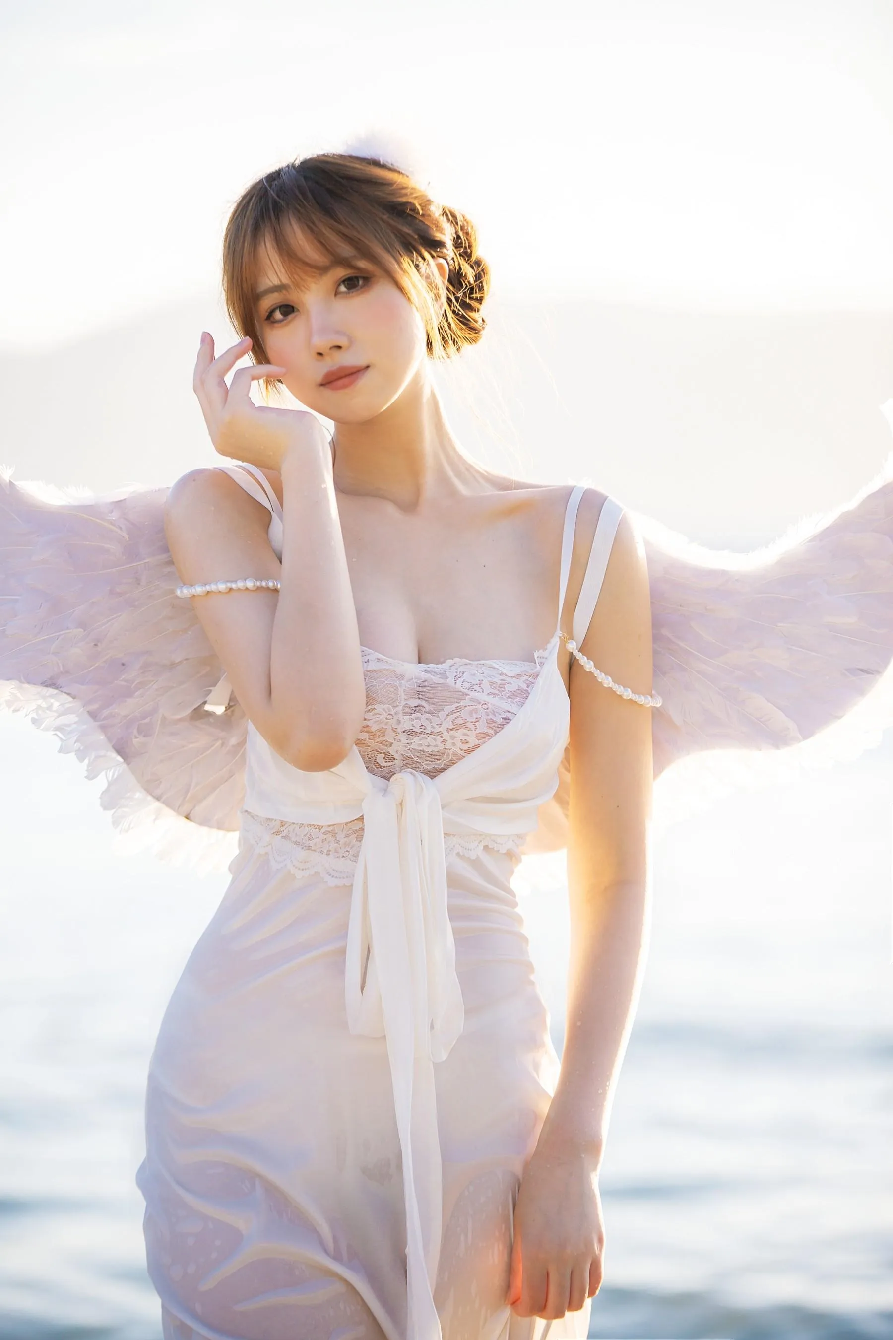 念雪ww – NO.35 海边神明少女 [50P]插图4